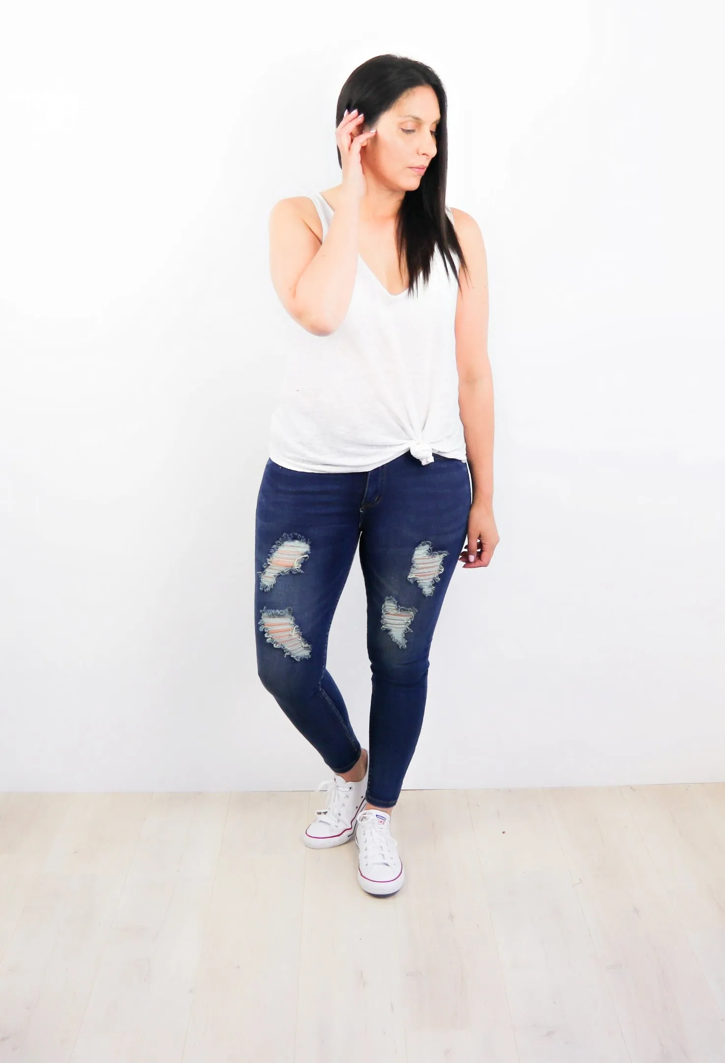 NOOZ Distressed Medium Wash Jeans
