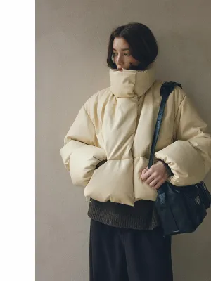 Oversized High Collar Puffer Jacket