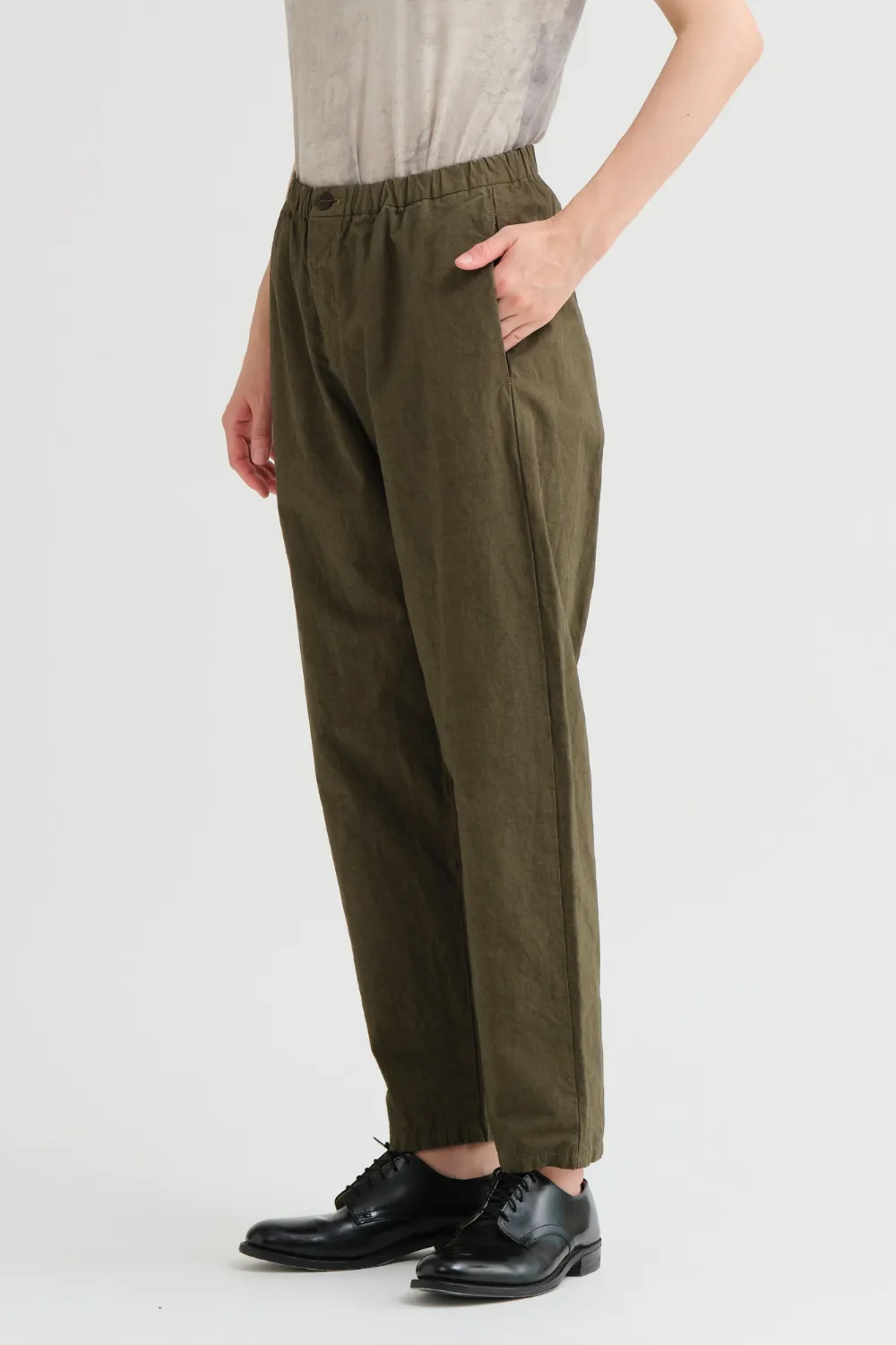 Pas de Calais Cotton Hemp Loose Slim Pants