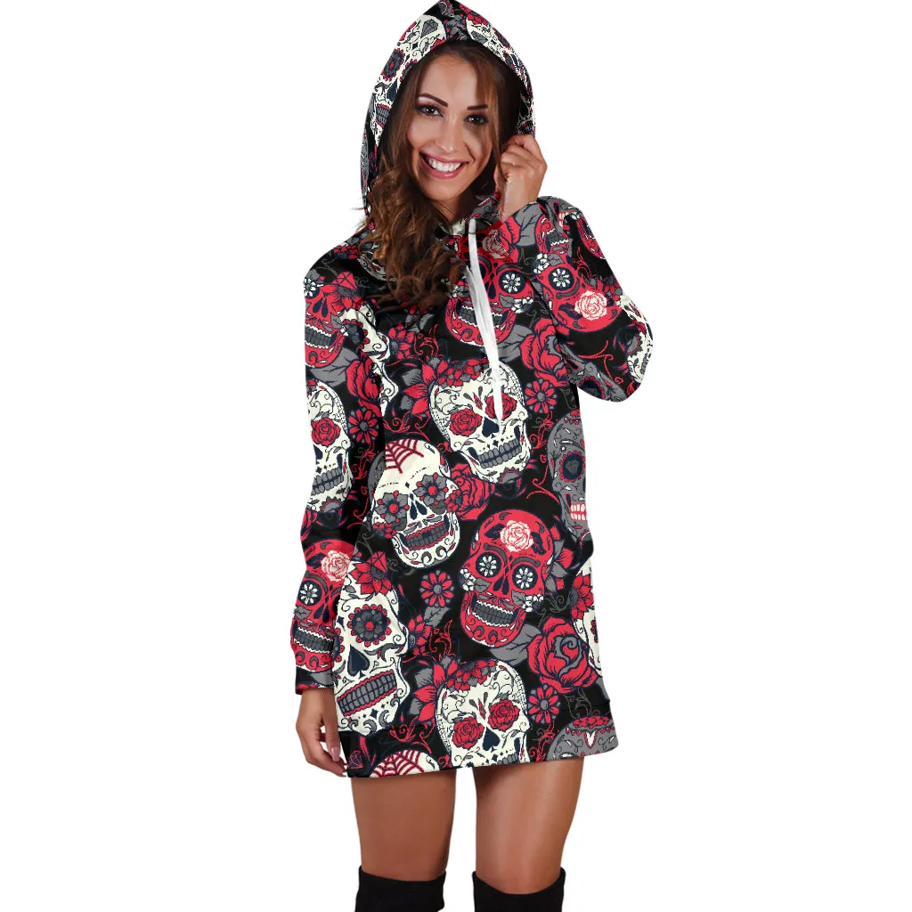 Pink Sugar Skull - Hoodie Dress