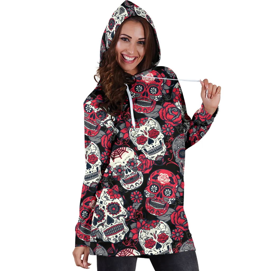 Pink Sugar Skull - Hoodie Dress