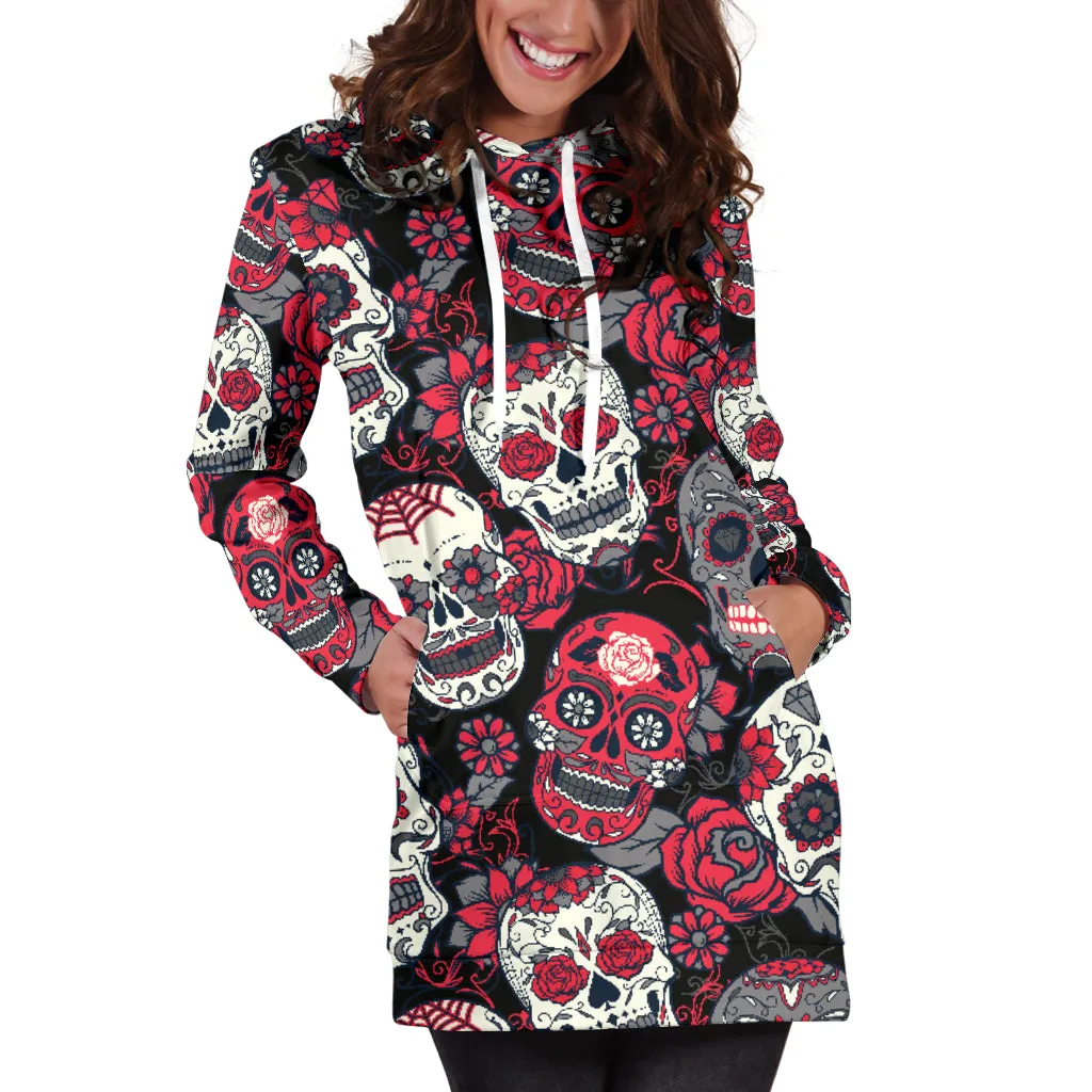Pink Sugar Skull - Hoodie Dress