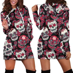 Pink Sugar Skull - Hoodie Dress