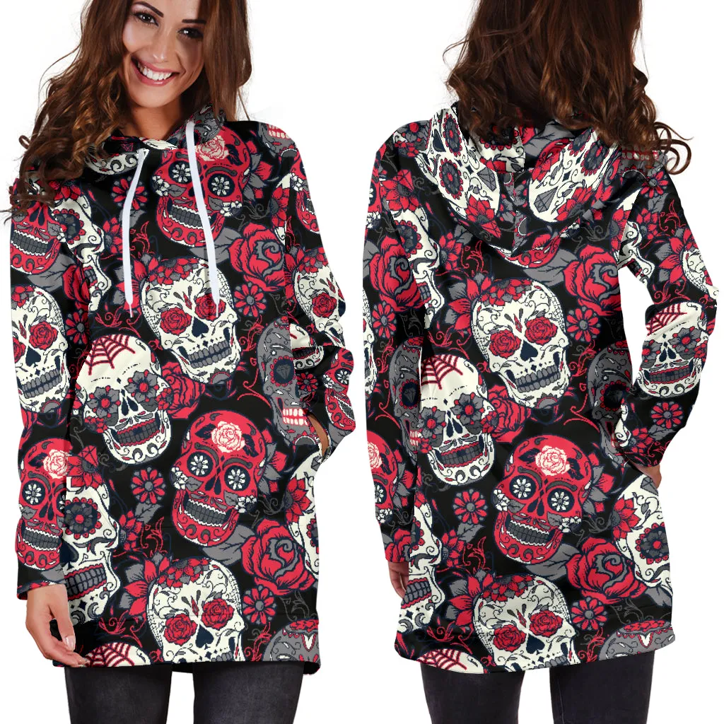 Pink Sugar Skull - Hoodie Dress