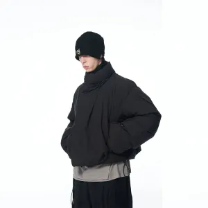 Pleated Logo Puffer Jacket