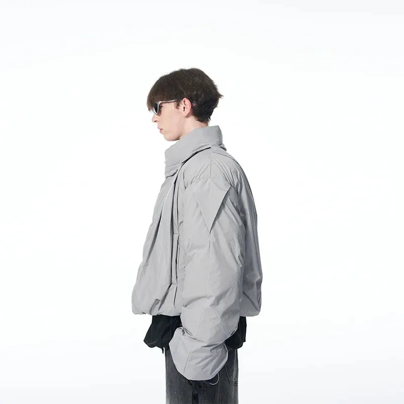 Pleated Logo Puffer Jacket
