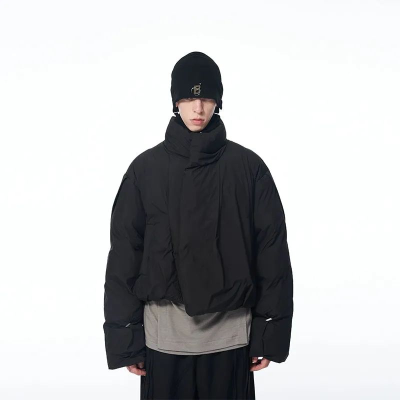 Pleated Logo Puffer Jacket