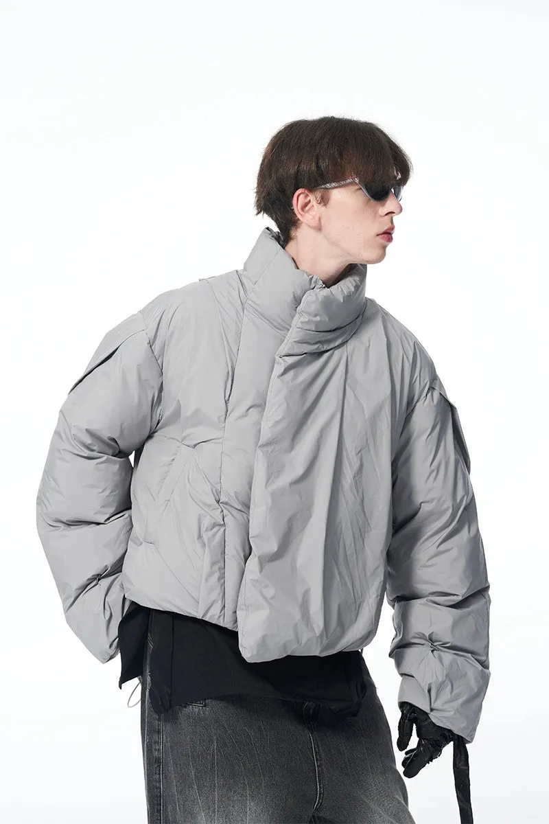 Pleated Logo Puffer Jacket