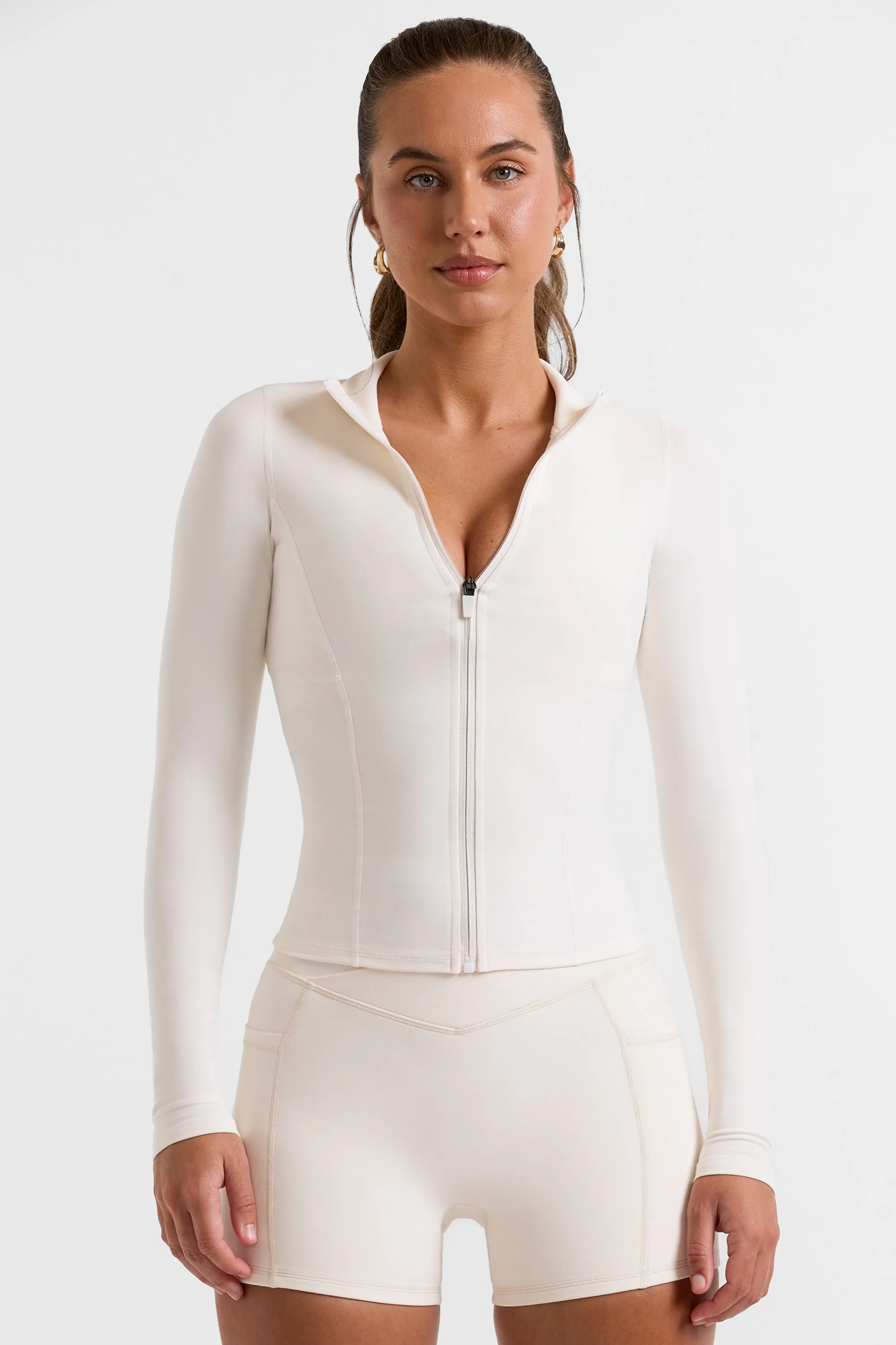 Rally - Zip Up Jacket in White