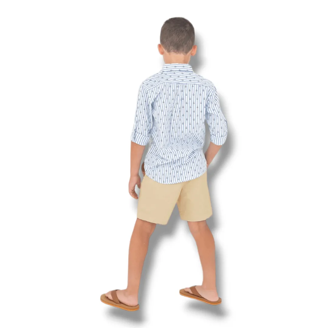 RuffleButts | Long Sleeve Button Down | Anchors