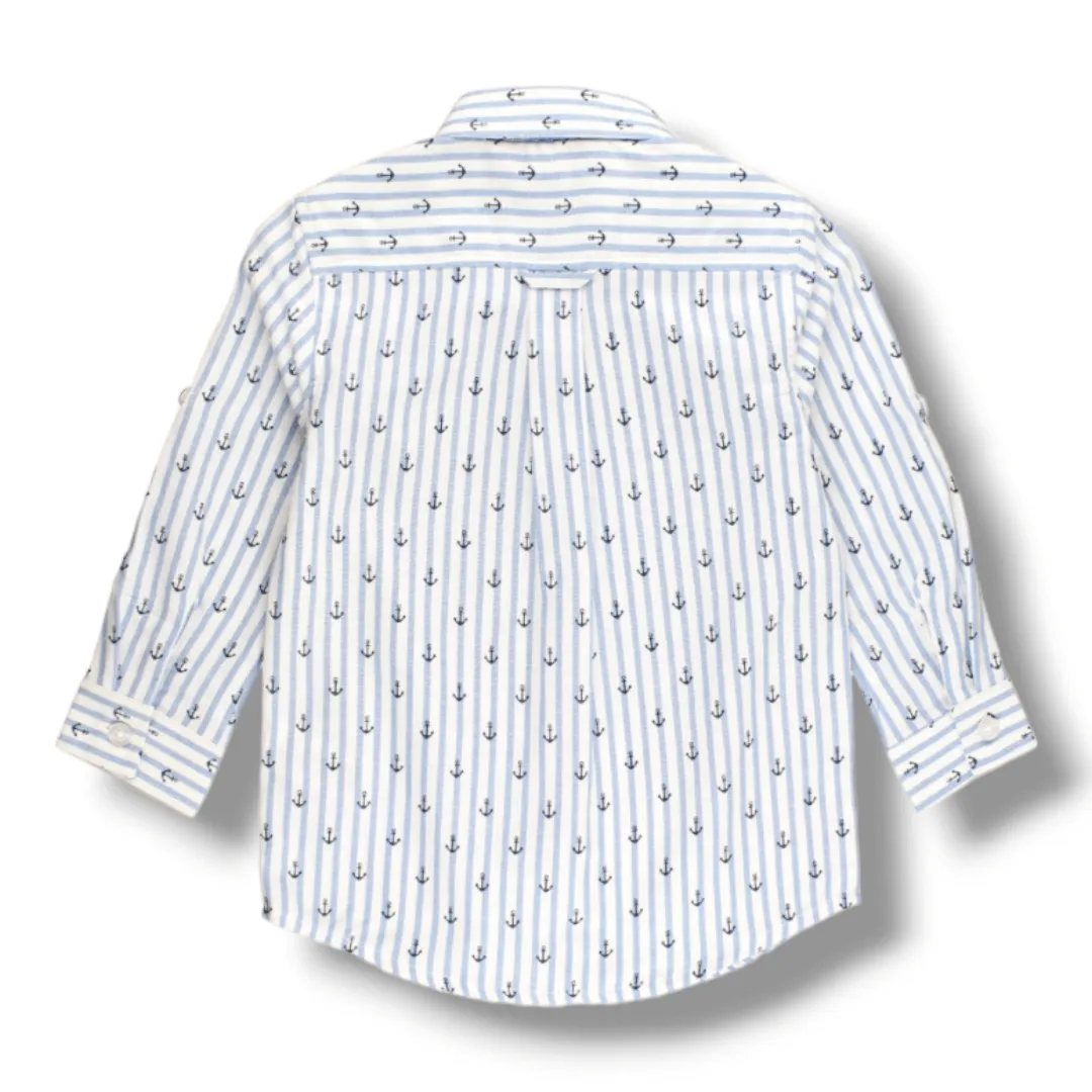 RuffleButts | Long Sleeve Button Down | Anchors