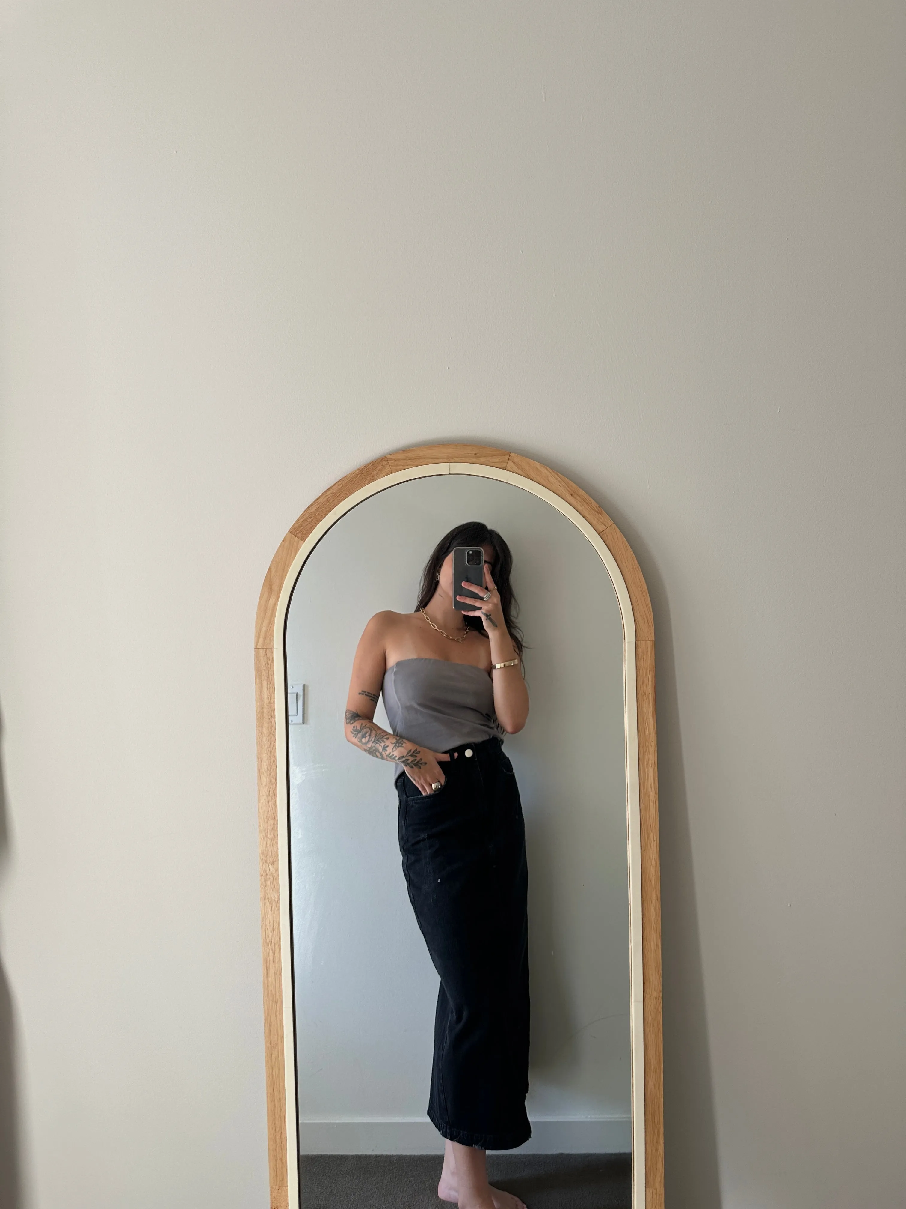 Saia Midi Jeans