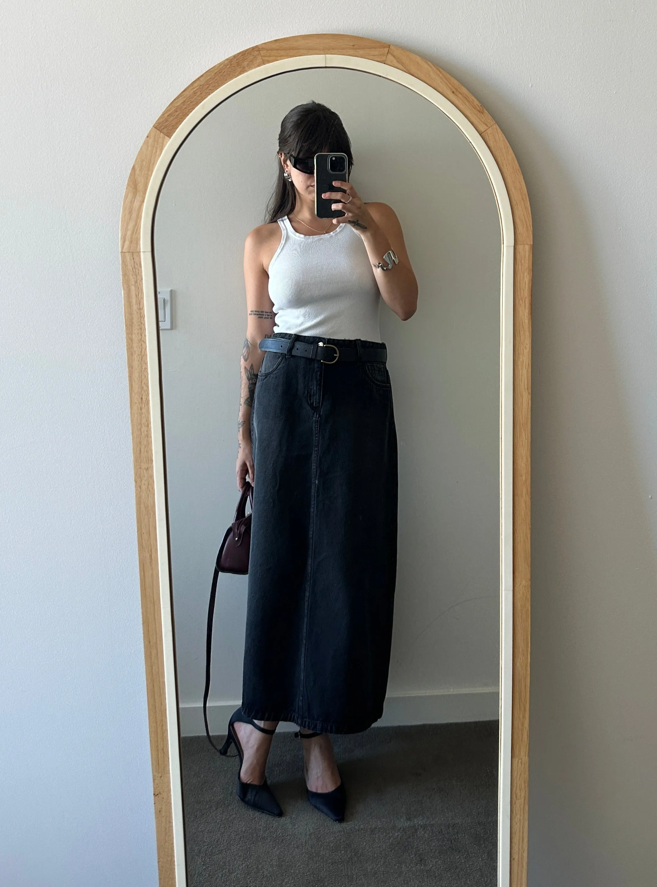 Saia Midi Jeans