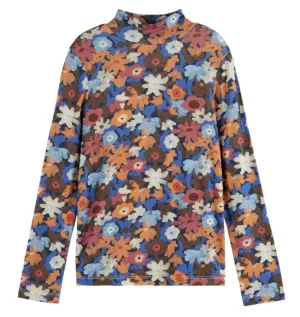 Scotch & Soda Allover Flowers Mock Neck