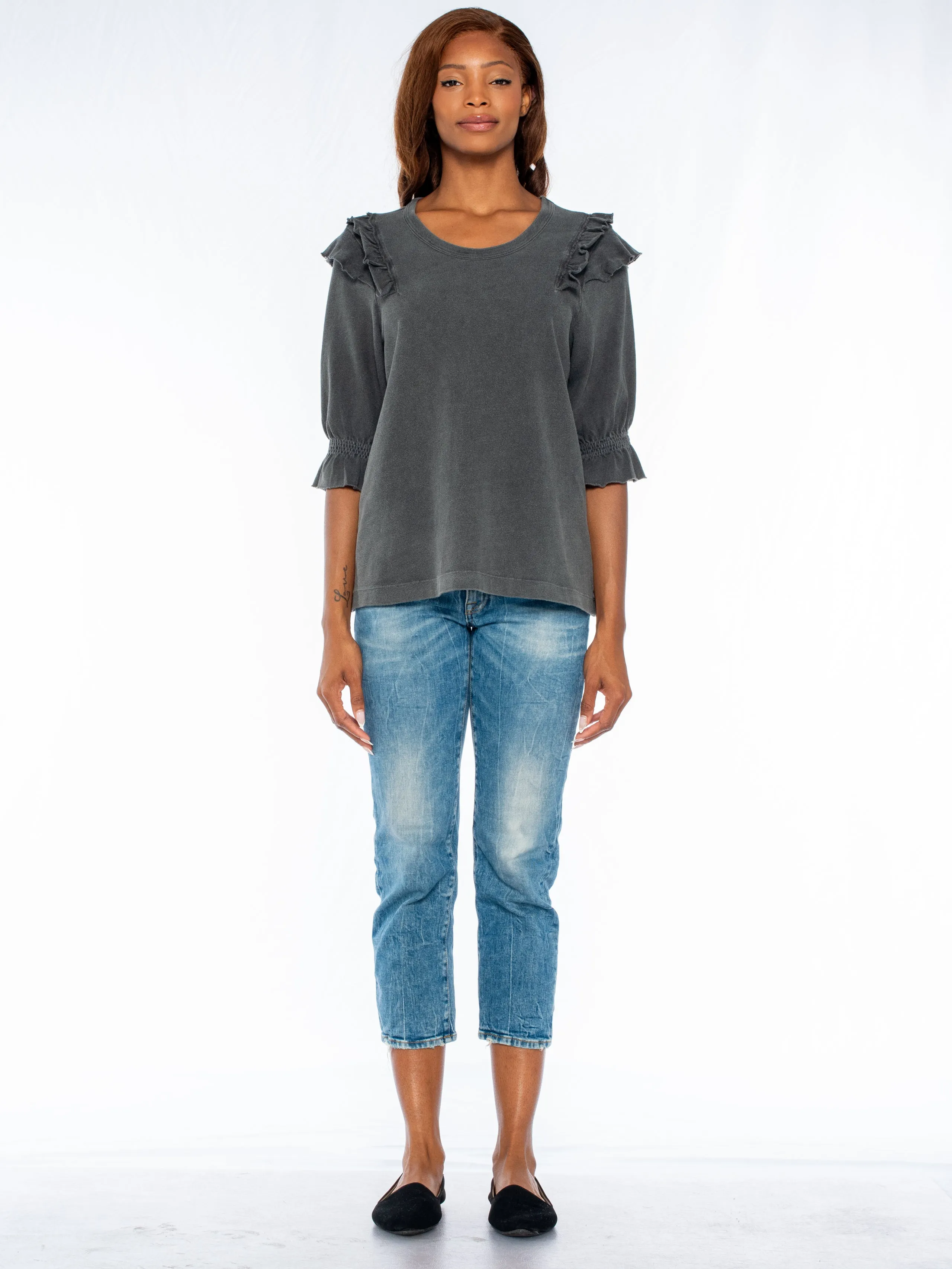 Shrunken Ruffle Crew Soft Elbow Sleeve