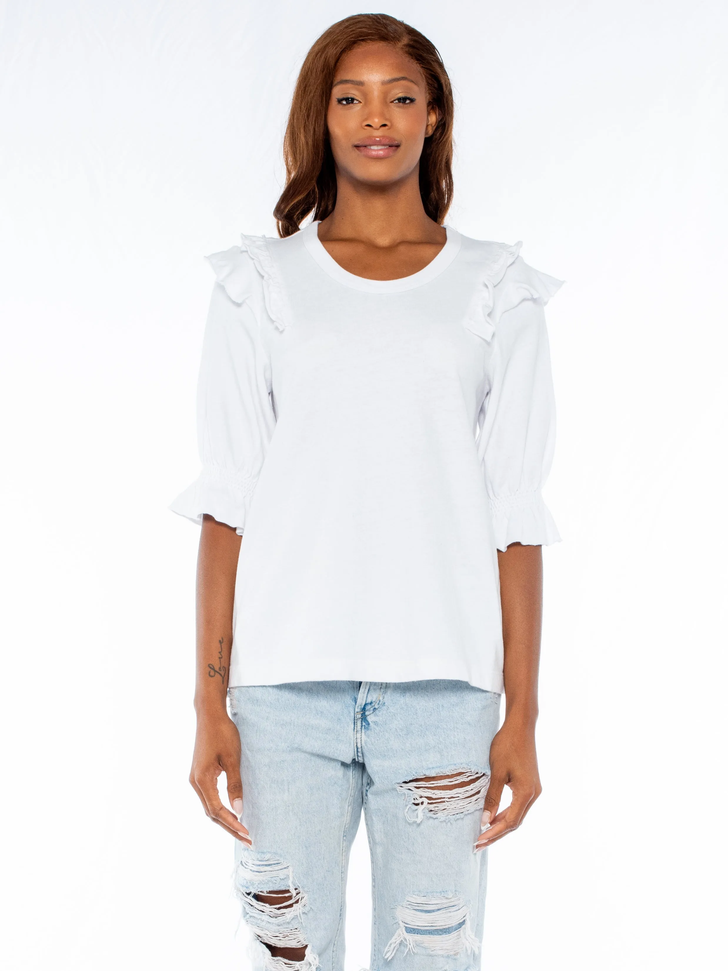 Shrunken Ruffle Crew Soft Elbow Sleeve