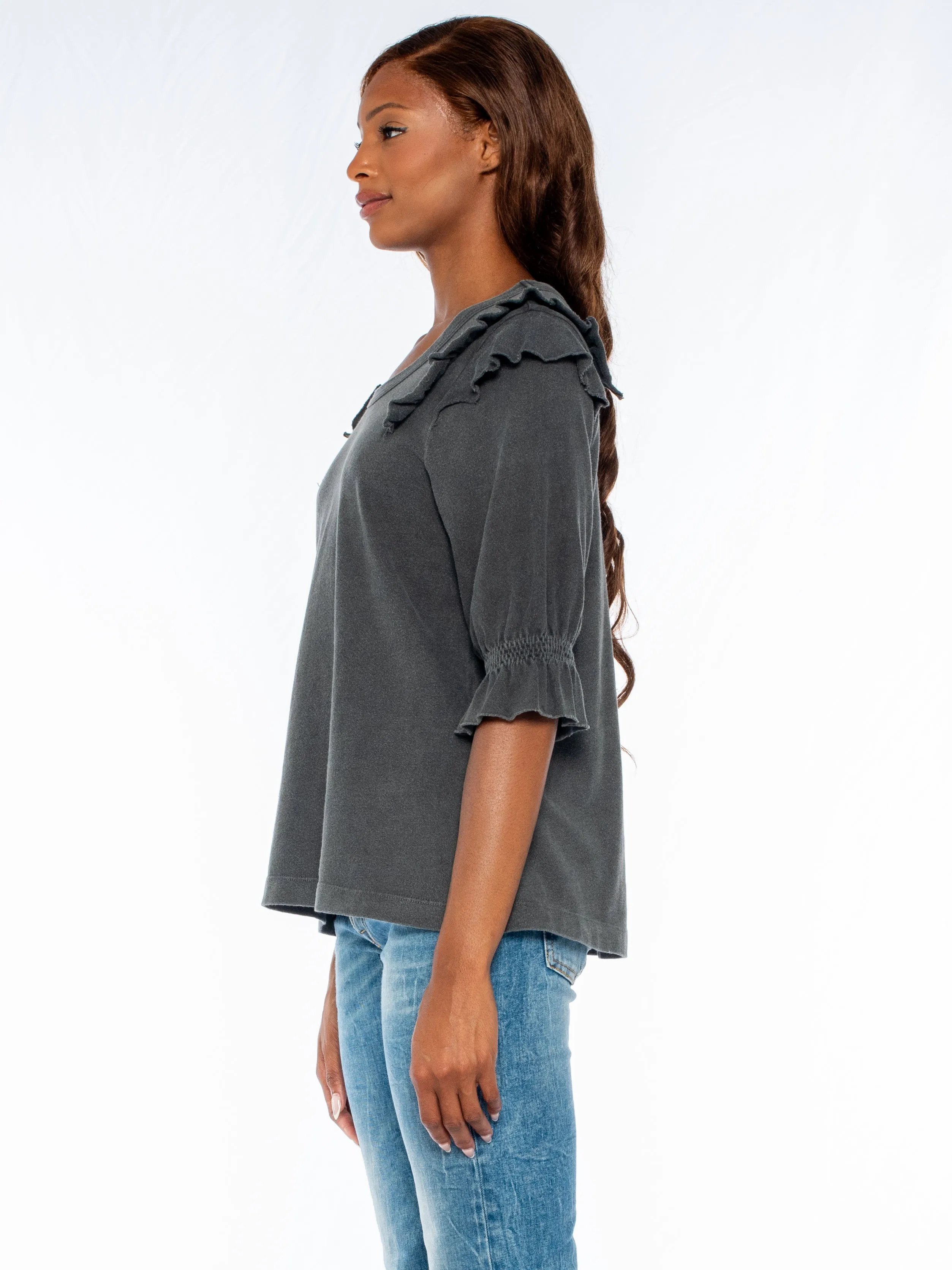 Shrunken Ruffle Crew Soft Elbow Sleeve