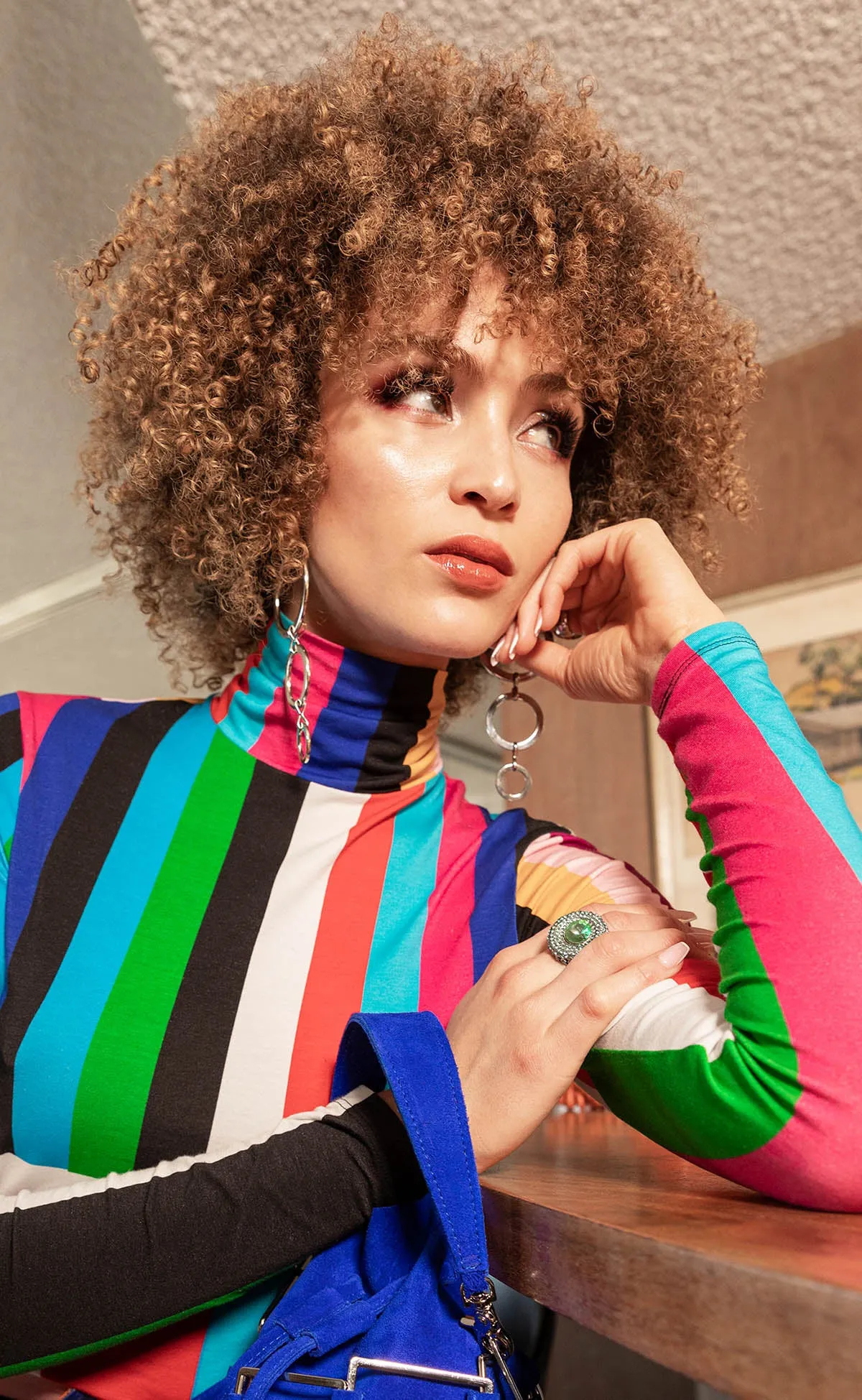 Signal Stripe Turtleneck