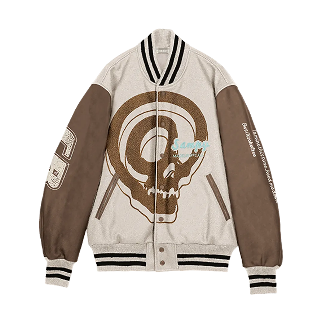 Skull Doodle Varsity Jacket