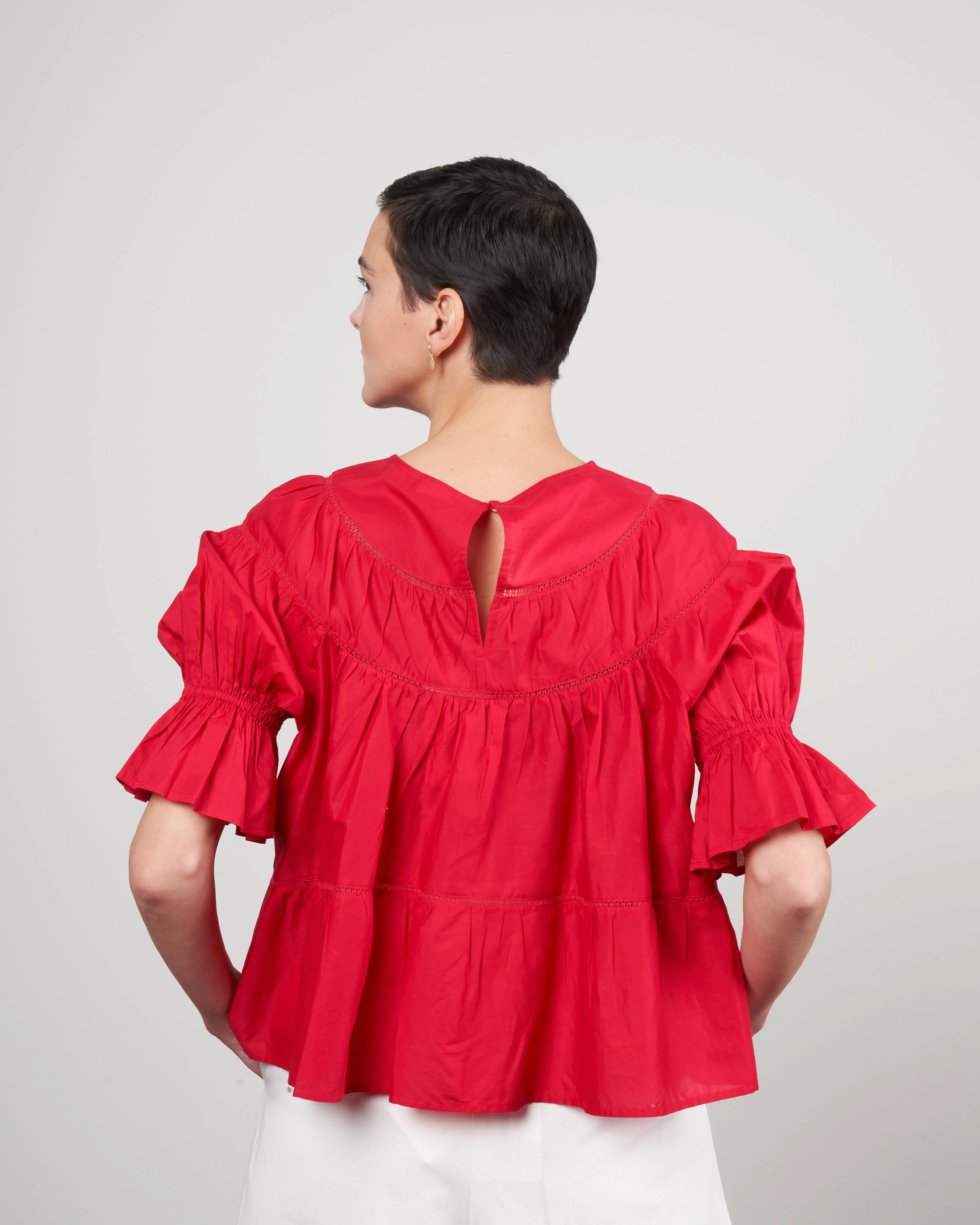 sol blouse - berry