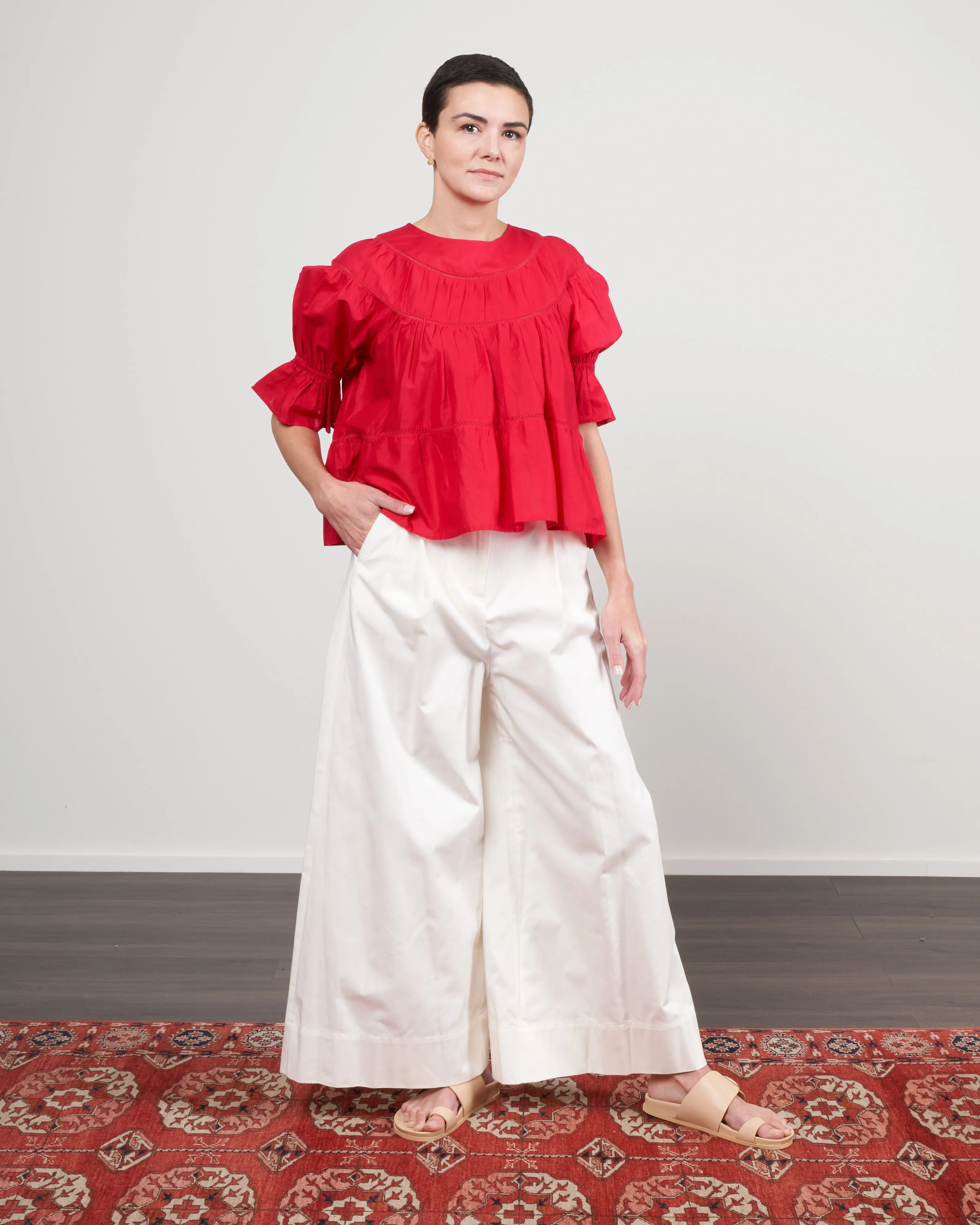 sol blouse - berry