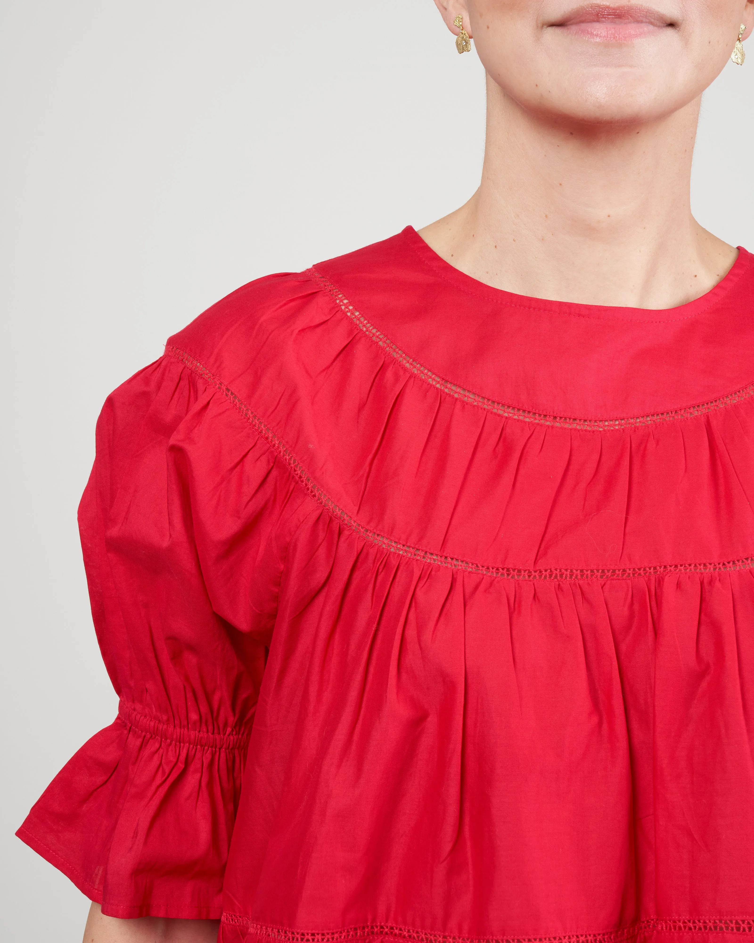 sol blouse - berry