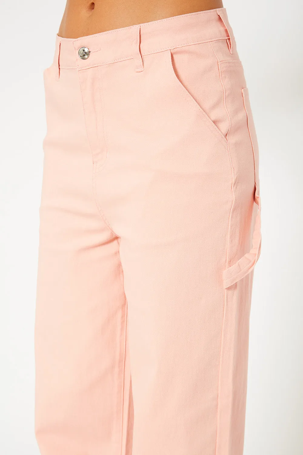Super high-rise baggy straight carpenter pants