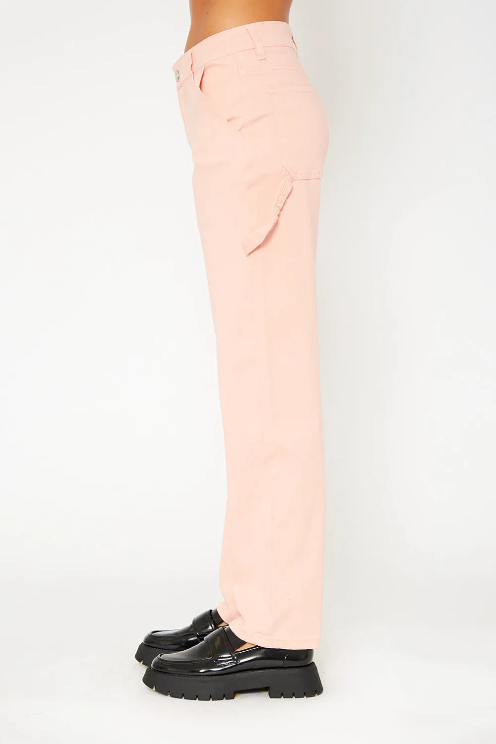 Super high-rise baggy straight carpenter pants