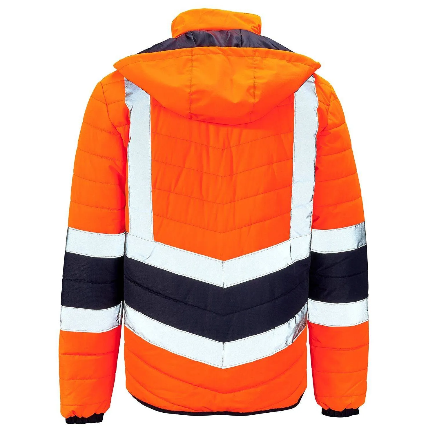Supertouch 2 Tone Hi Vis Puffer Jacket-HIVIZ ORANVY