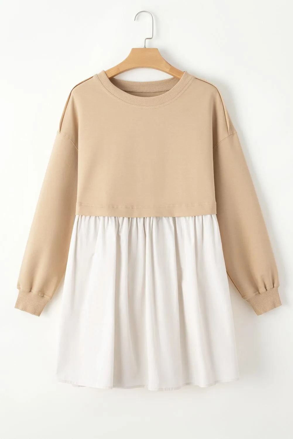 Sweatshirt Poplin Mini Dress