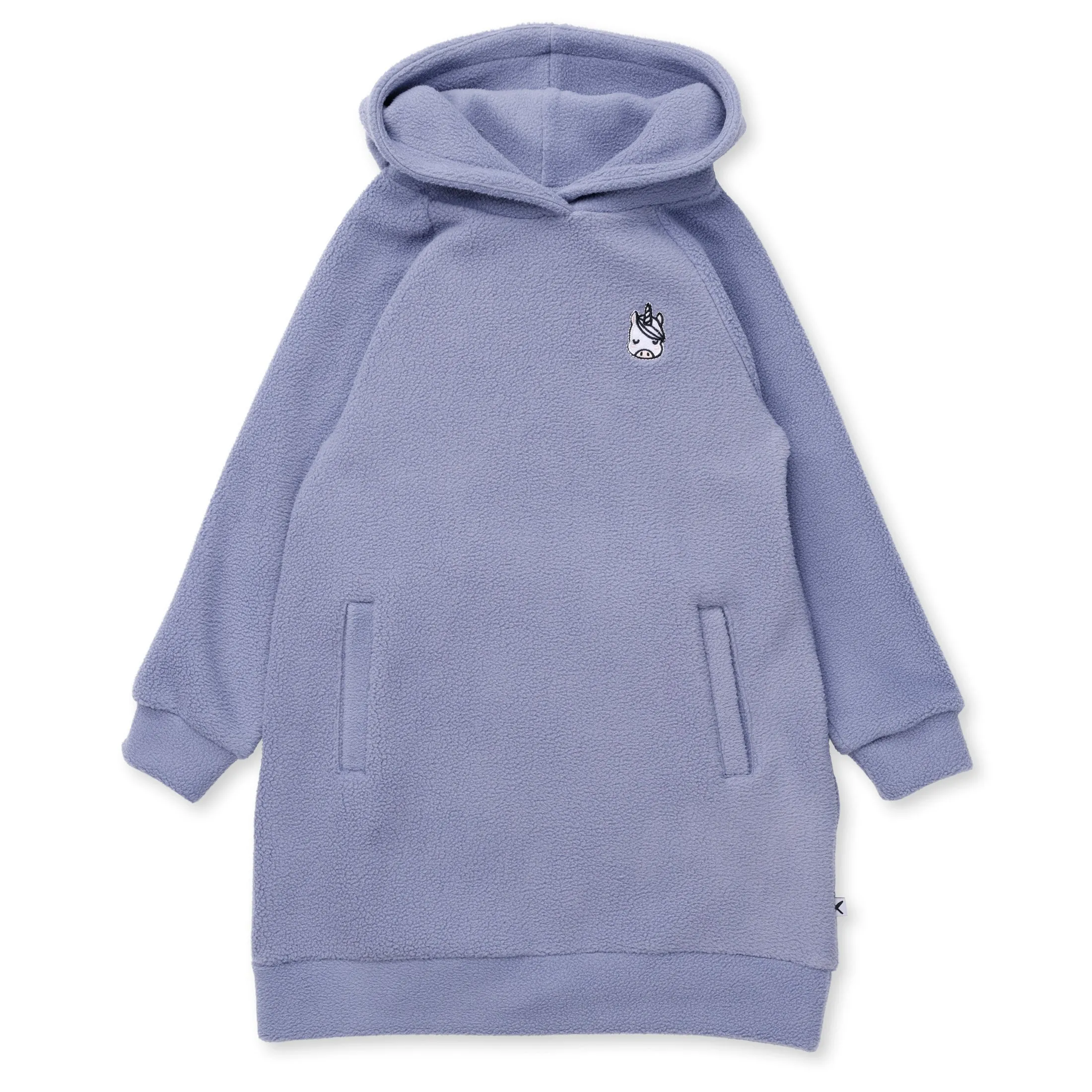 Teddy Hoodie Dress - Cornflower