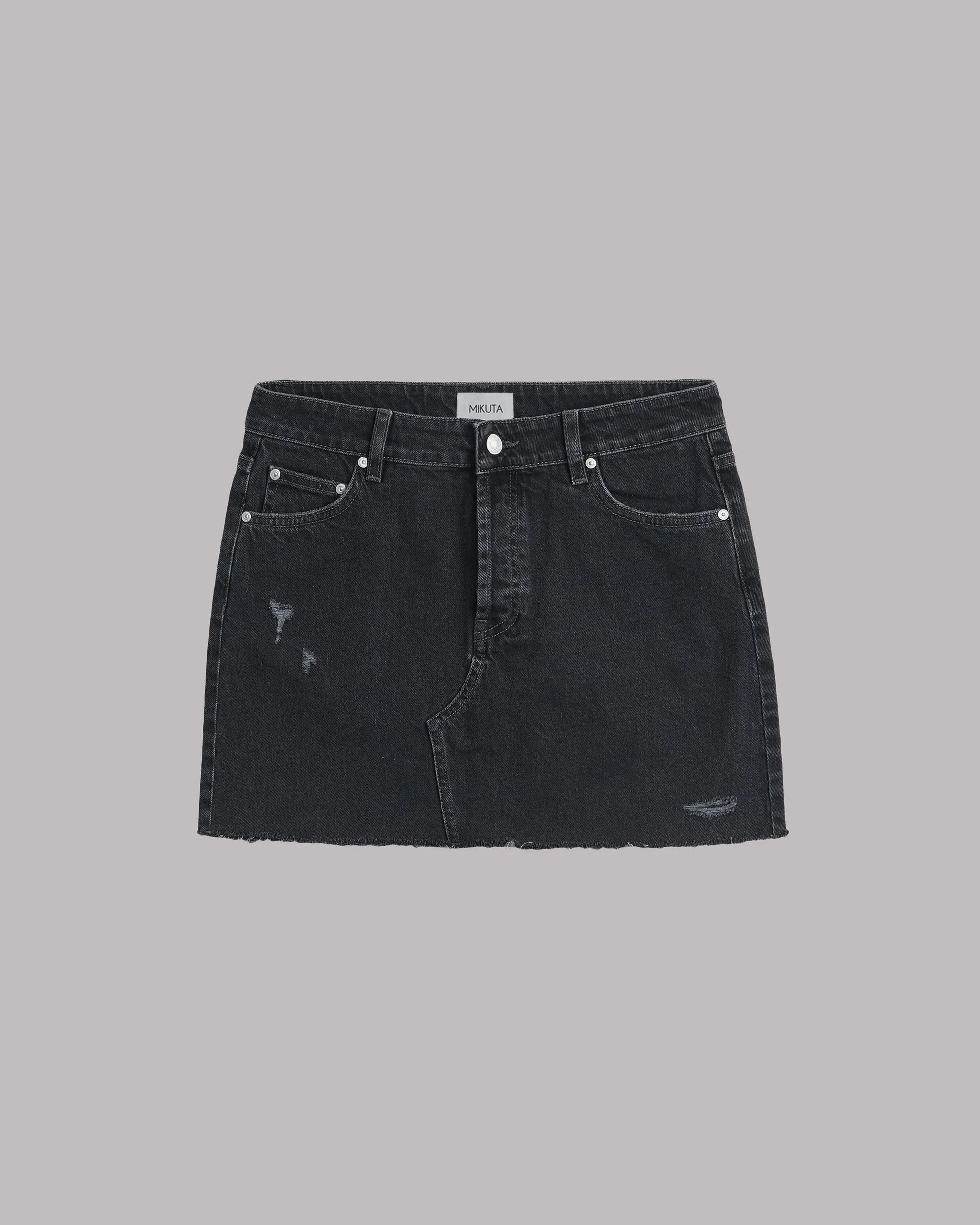 The Black Denim Skirt