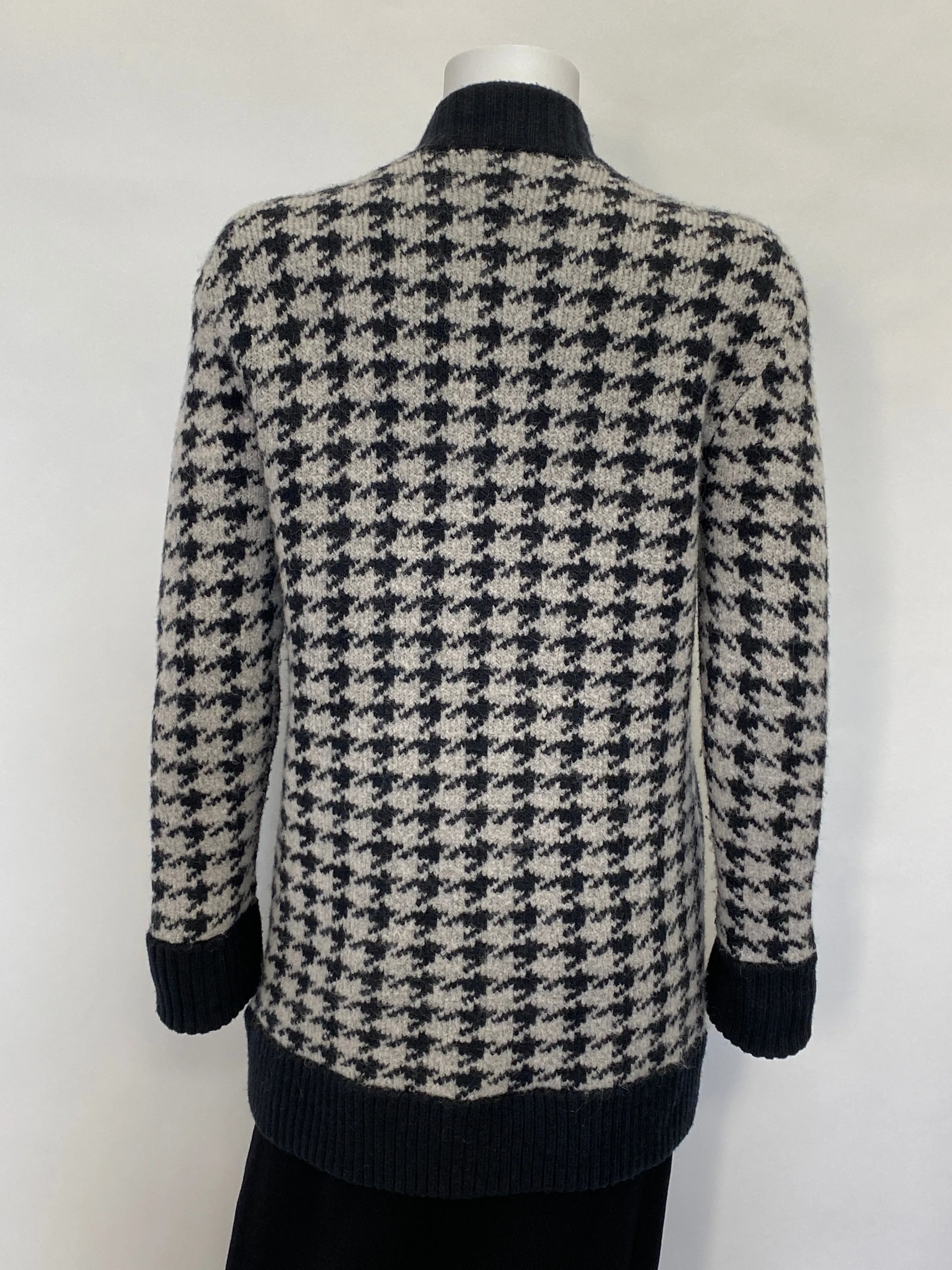 The Kooples Grey and Black Houndstooth Zipper Jacket