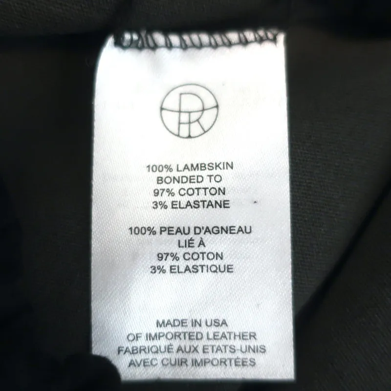 The Row Tomo Suede Leggings Black Size Extra Small Skinny Pants