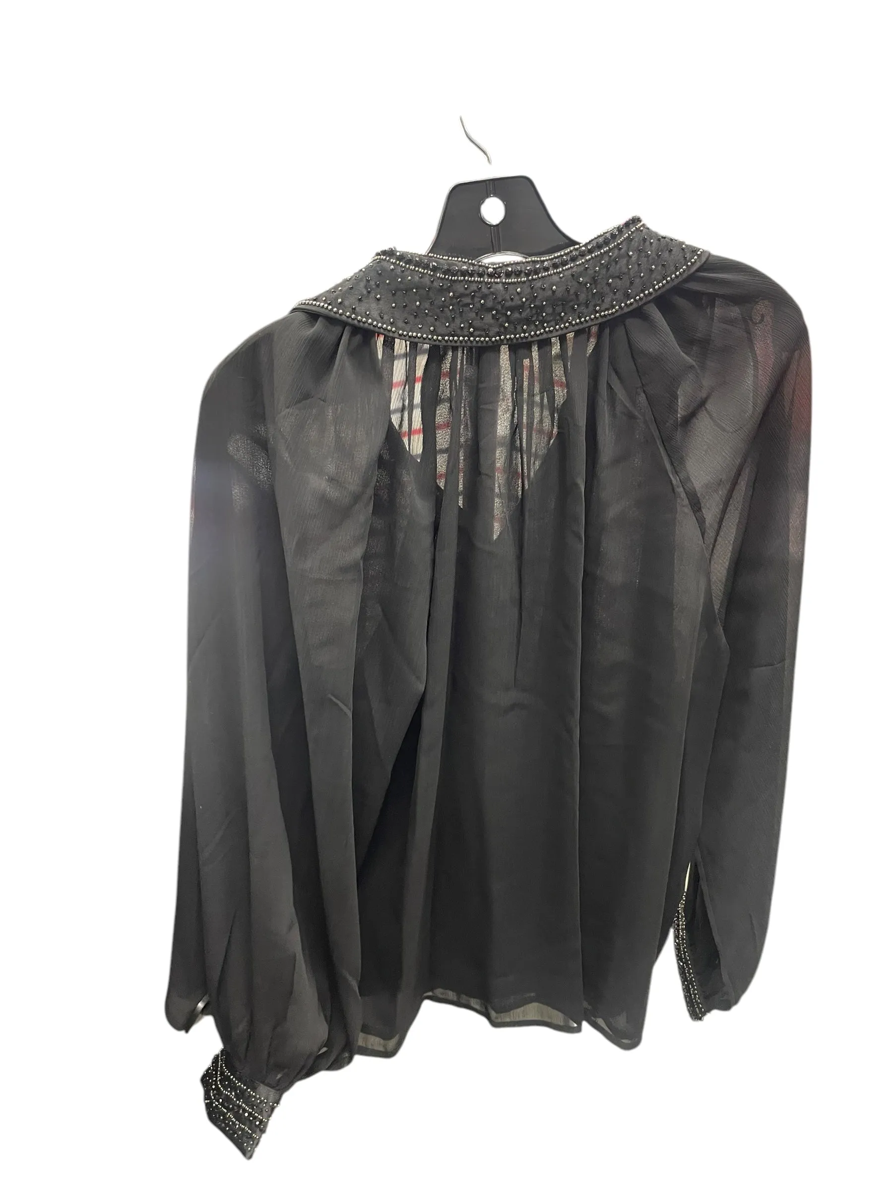 Top Long Sleeve By Cece In Black, Size: Xl
