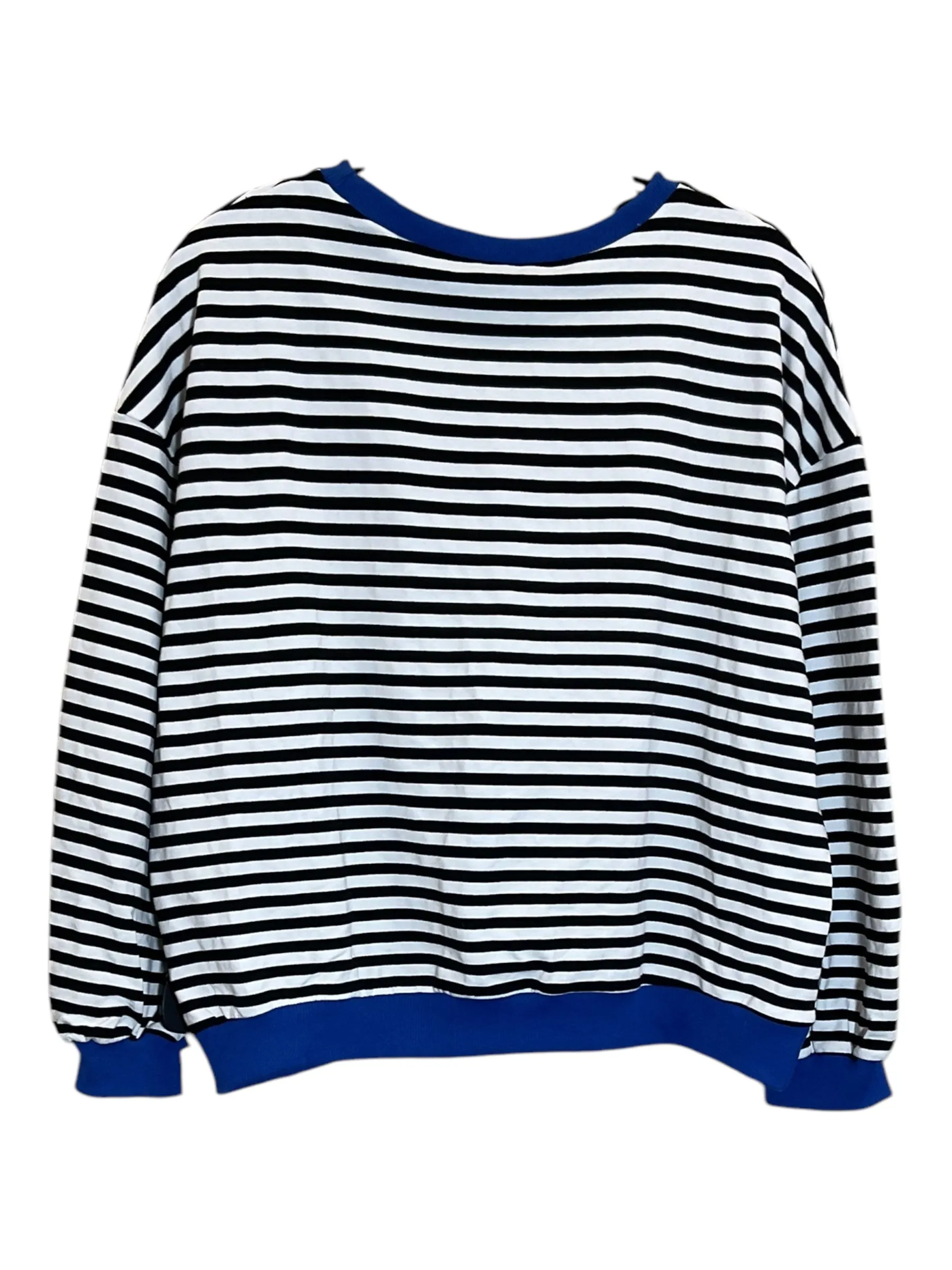 Top Long Sleeve By Clothes Mentor In Black & White, Size: S