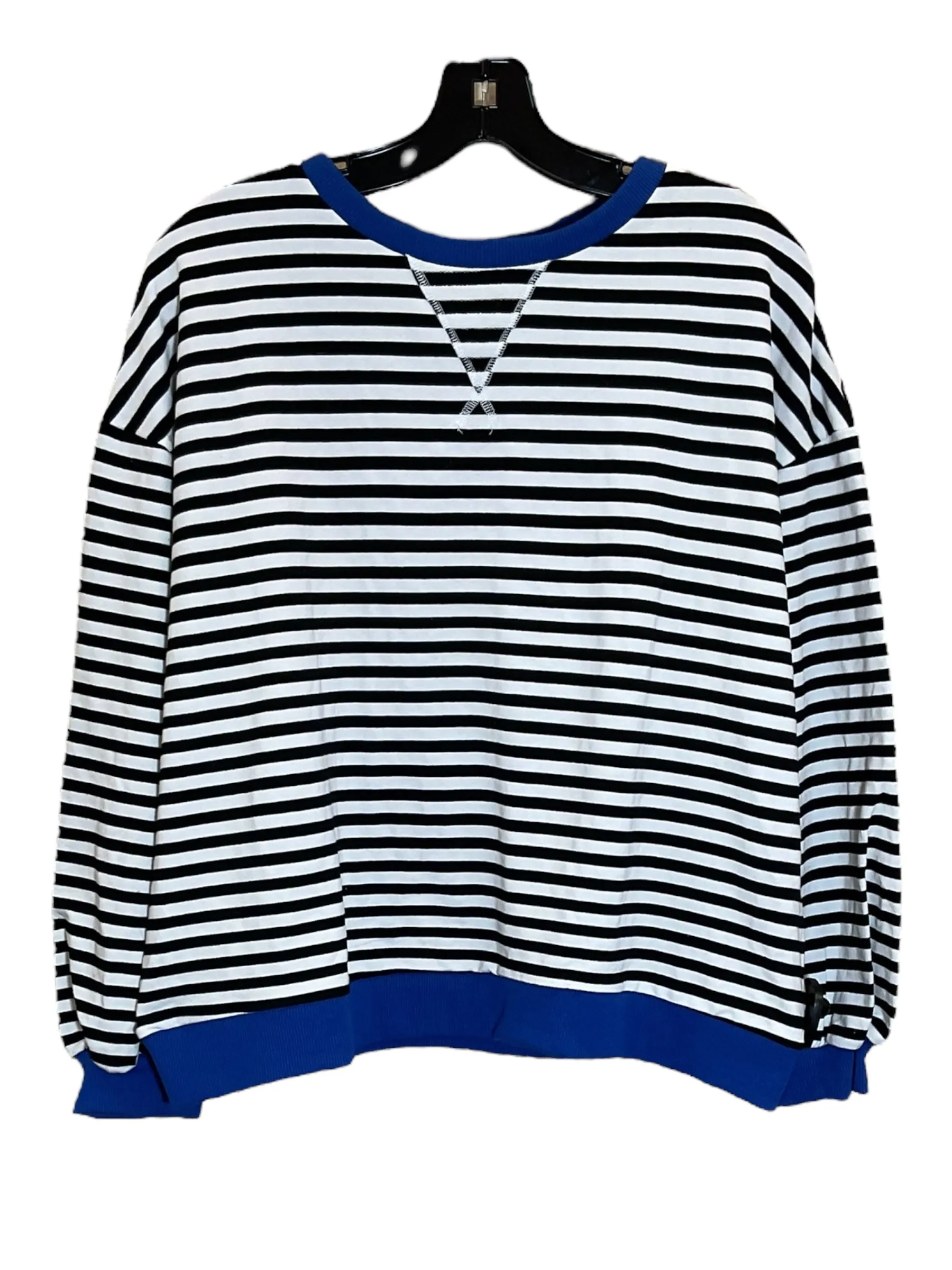Top Long Sleeve By Clothes Mentor In Black & White, Size: S