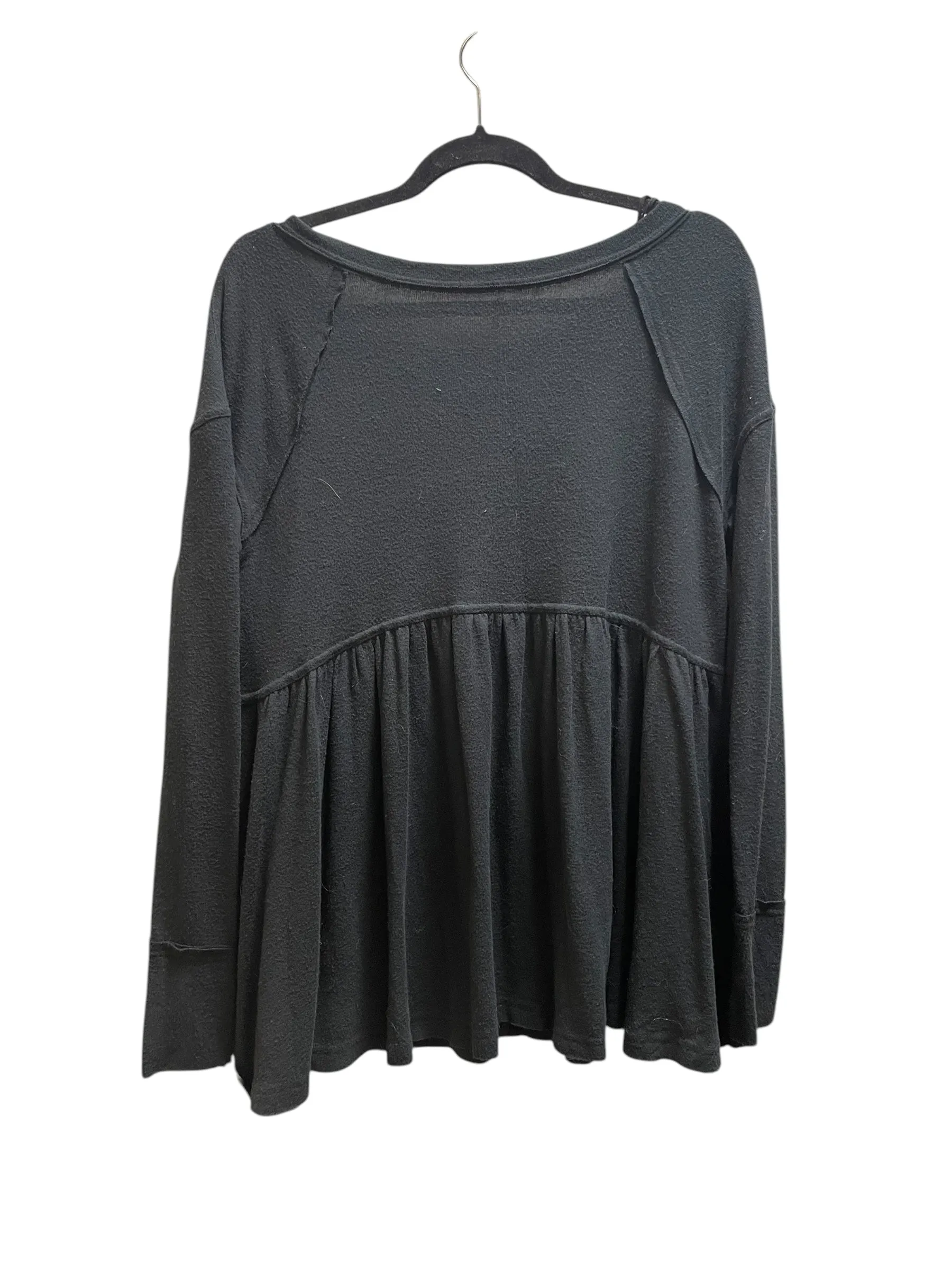Top Long Sleeve By Free People In Black, Size: Xs