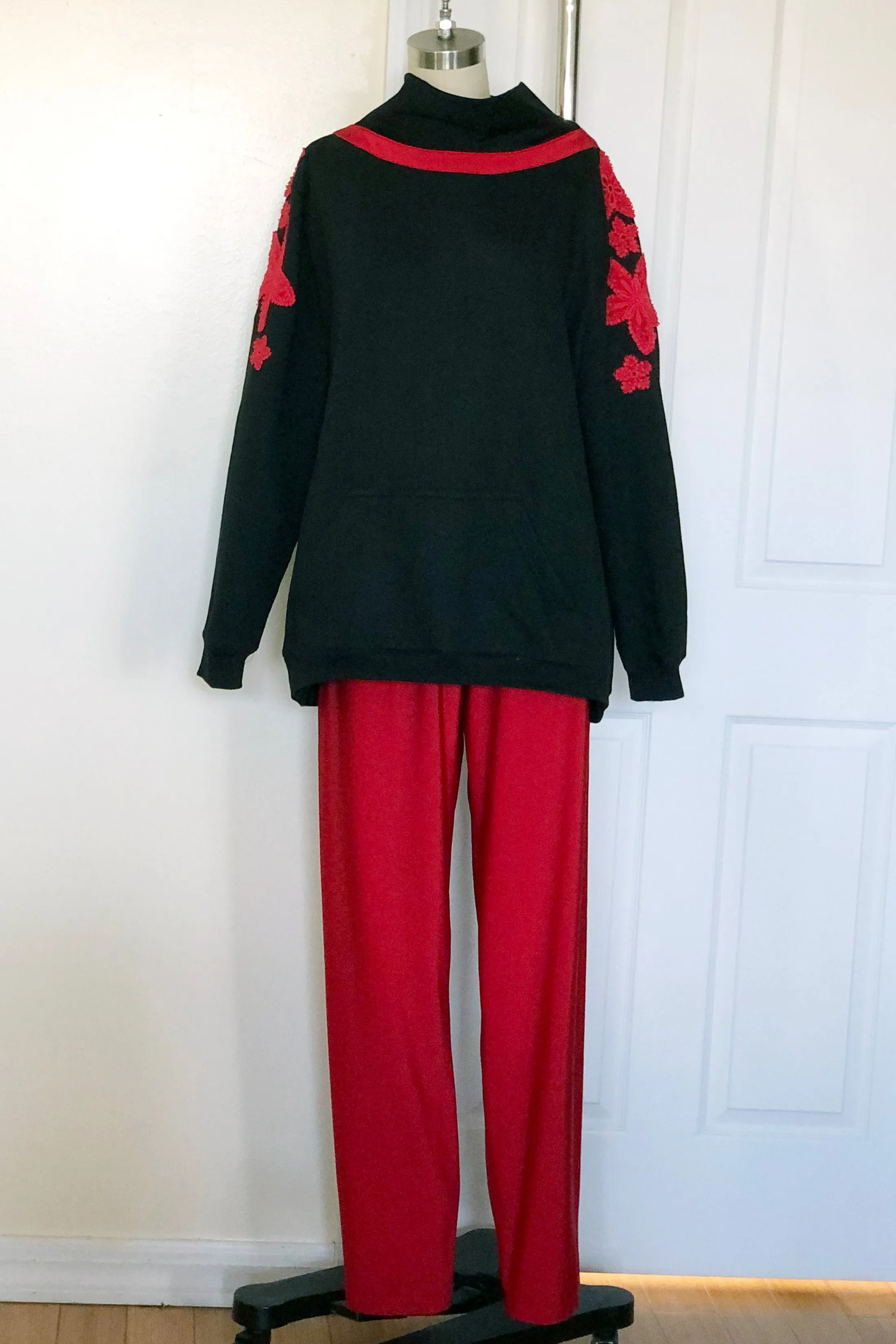Turtleneck Tee with Lace Appliqués (Style #T1102B)