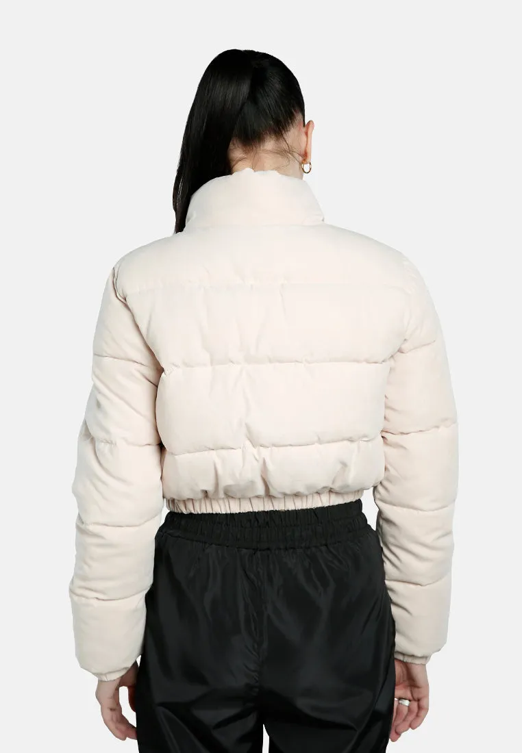Turtleneck Zip-Up Puffer Jacket