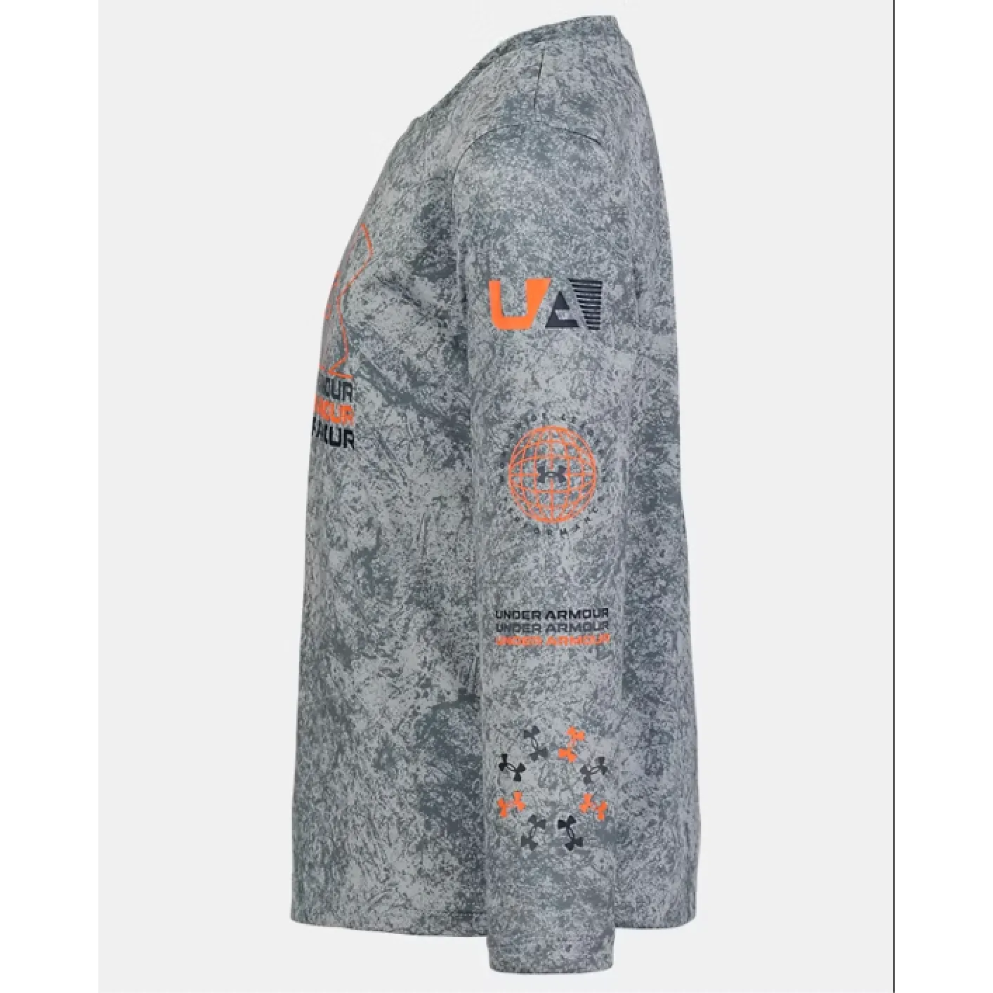 Under Armour Boys' UA Printed Long Sleeve Tee - Gravel