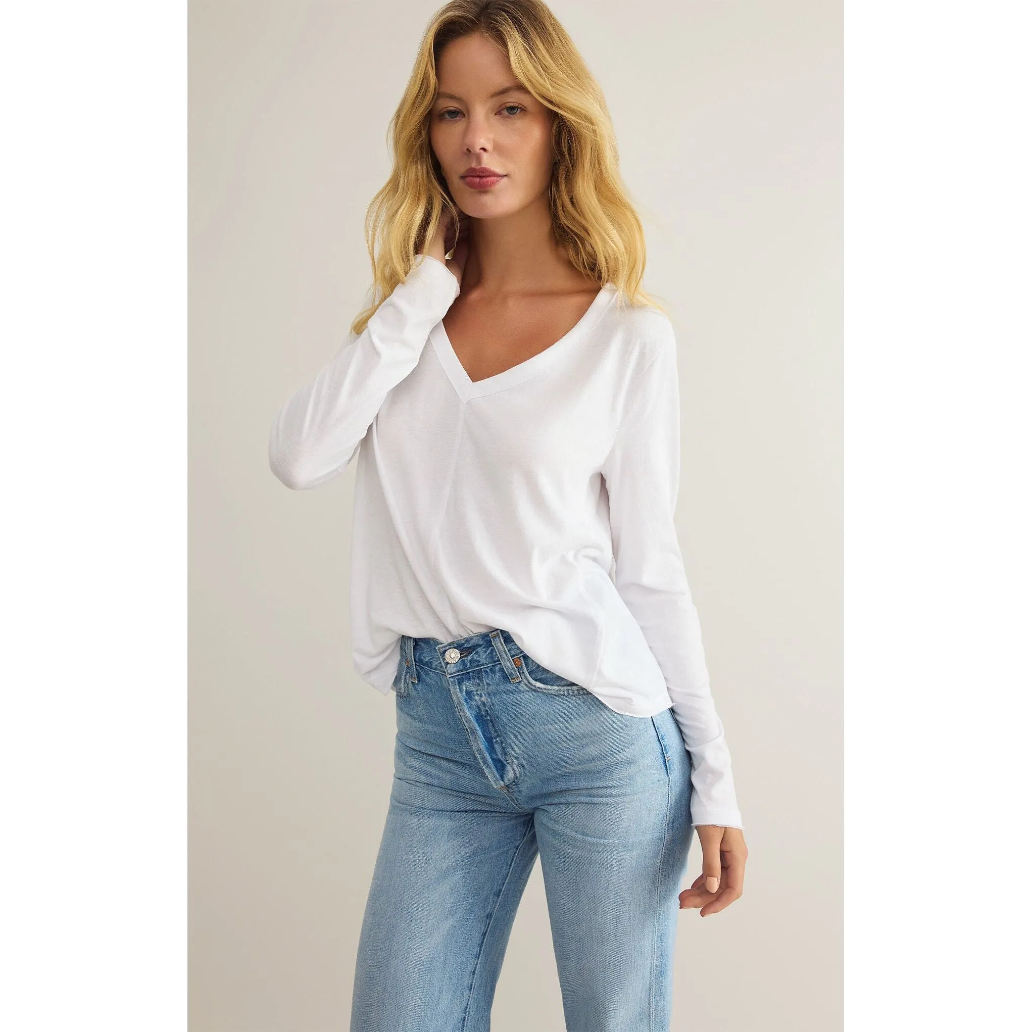 Vail Long Sleeve Tee in White