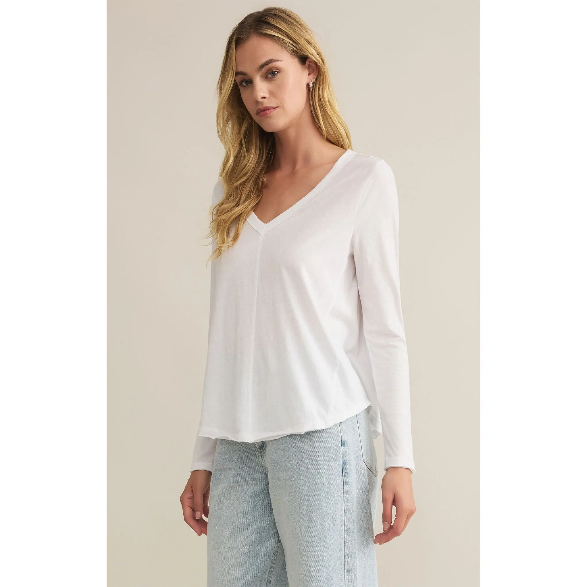 Vail Long Sleeve Tee in White