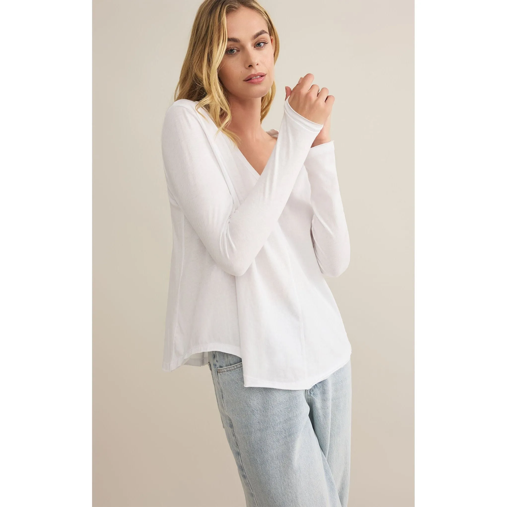 Vail Long Sleeve Tee in White