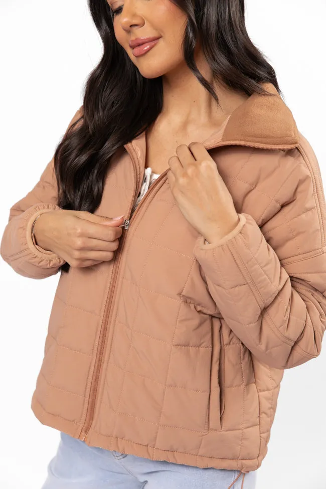 Vail Valley Brown Lightweight Puffer Jacket FINAL SALE