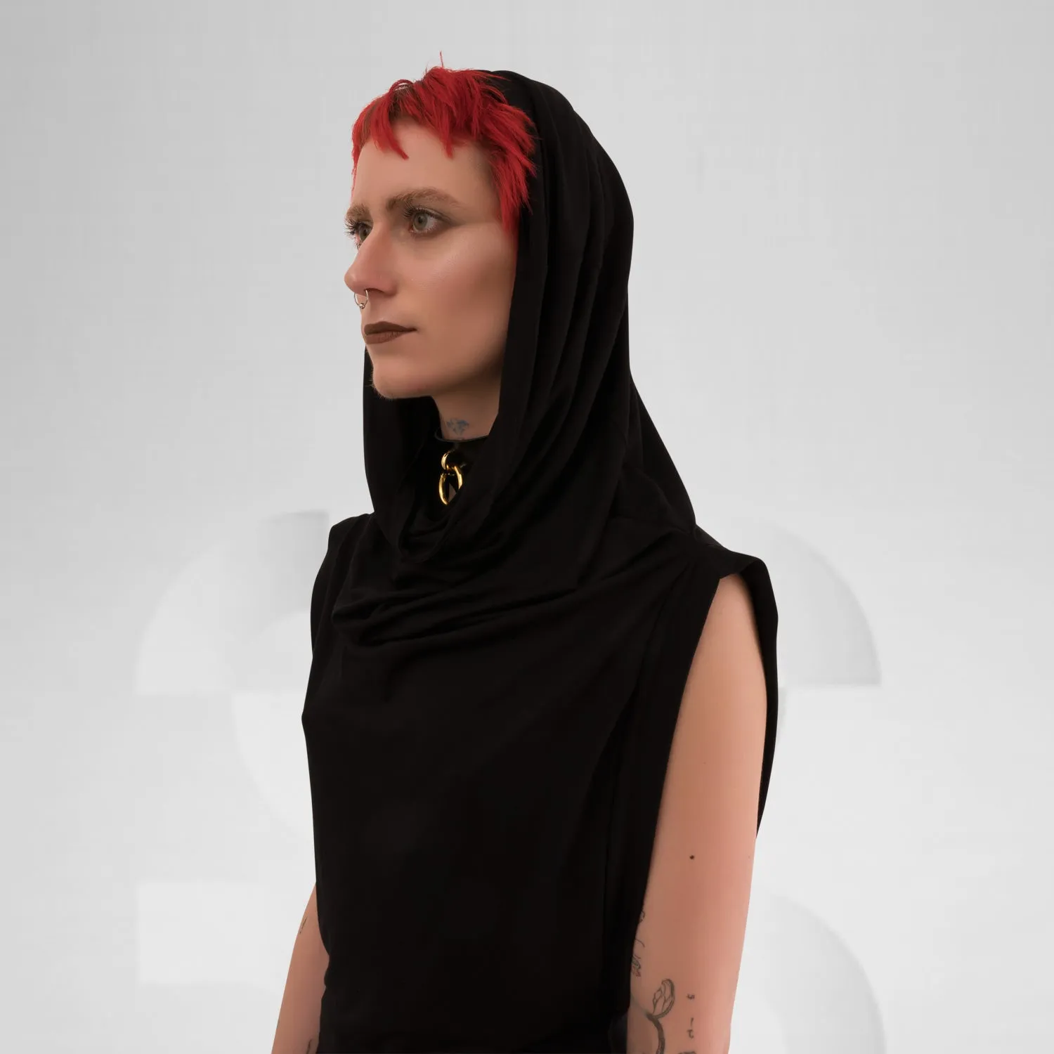 Versatile Cowl-Collar Dress