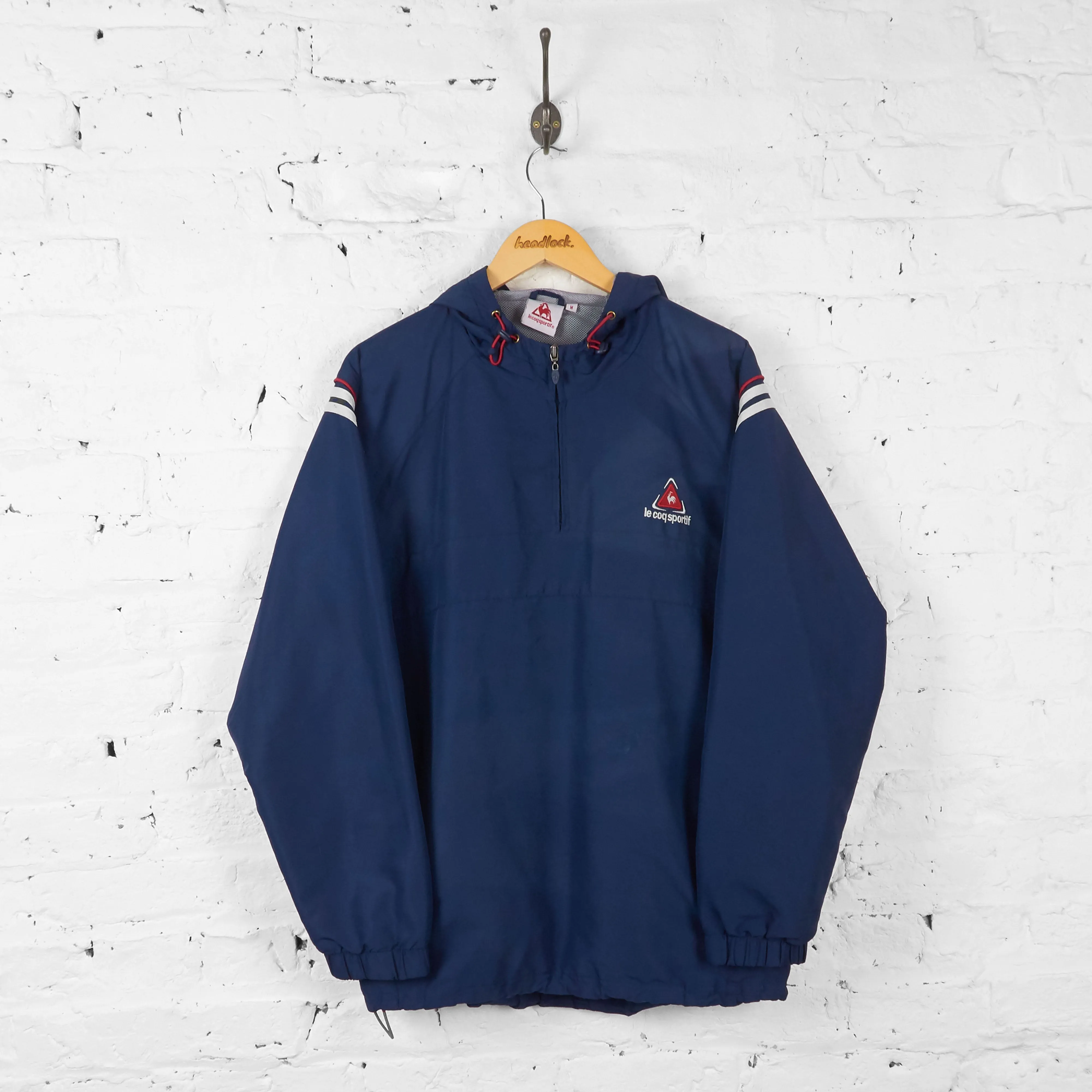 Vintage Le Coq Sportif 1/4 Zip Up Jacket - Navy - M