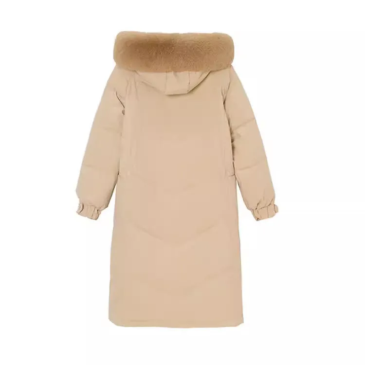 Water-resistant Calf-length Puffer Coat for a Trendy Look