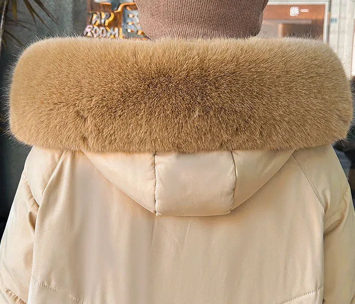 Water-resistant Calf-length Puffer Coat for a Trendy Look