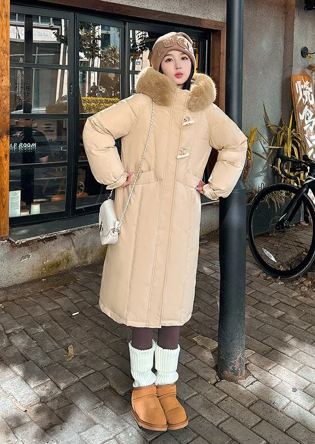 Water-resistant Calf-length Puffer Coat for a Trendy Look